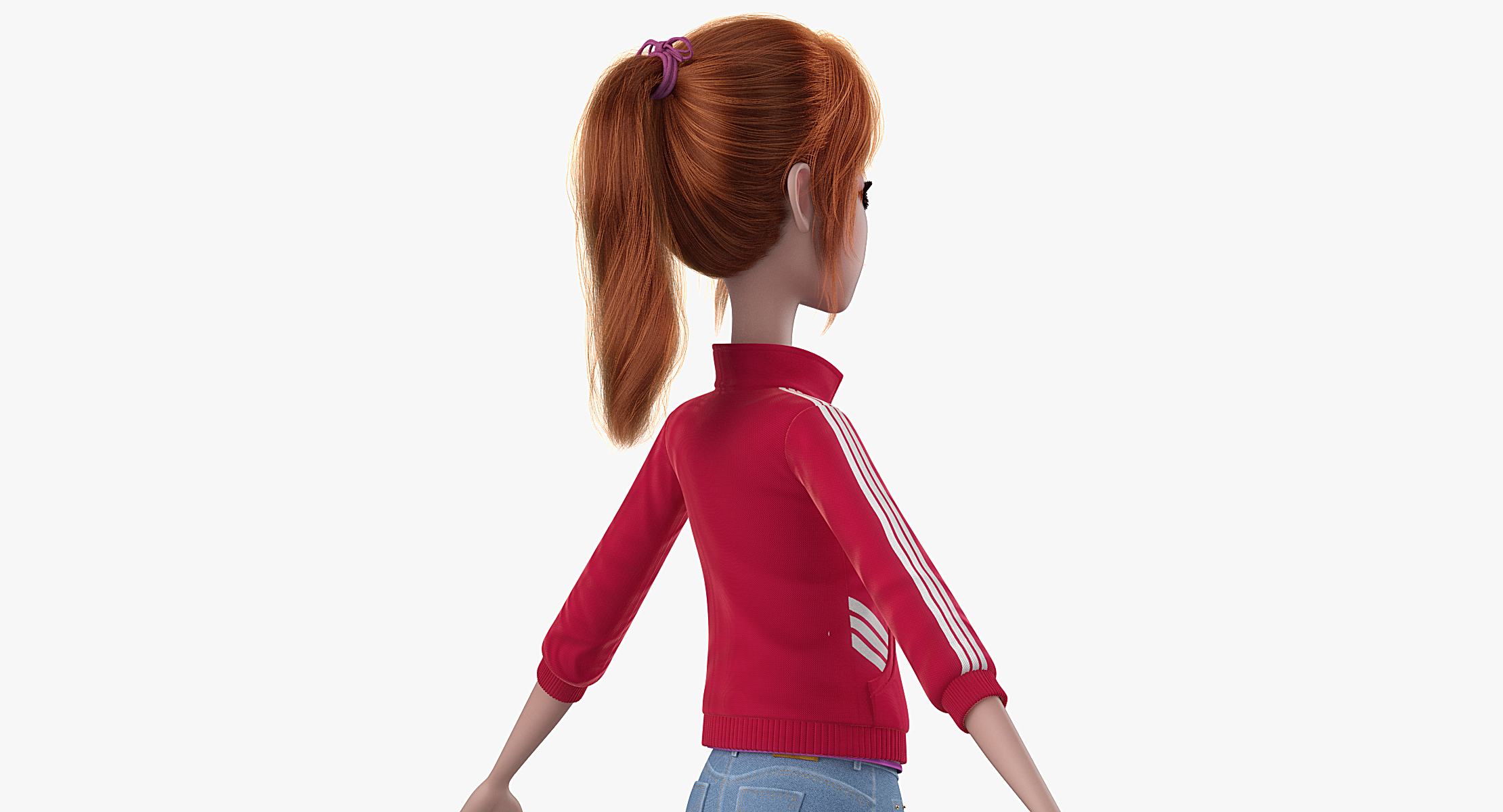 3d Cartoon Girl Rigged Character Model Turbosquid 1213961