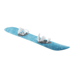 blue snowboard 3D model