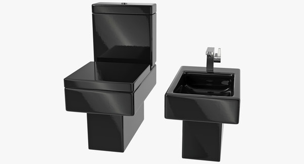 Model Black Modern Bathroom Toilet Turbosquid 1214018 Model Black Modern Bathroom Toilet