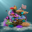 3D model coral reef