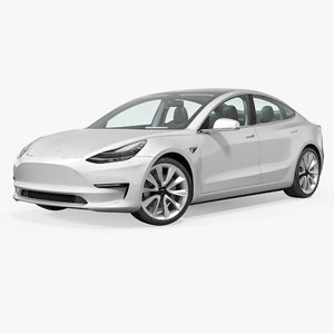 tesla 3 modeled 3D model