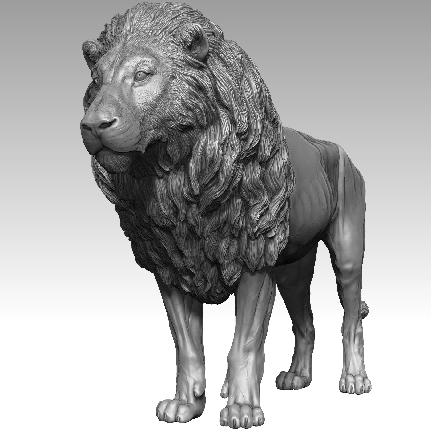 stylized lion zbrush