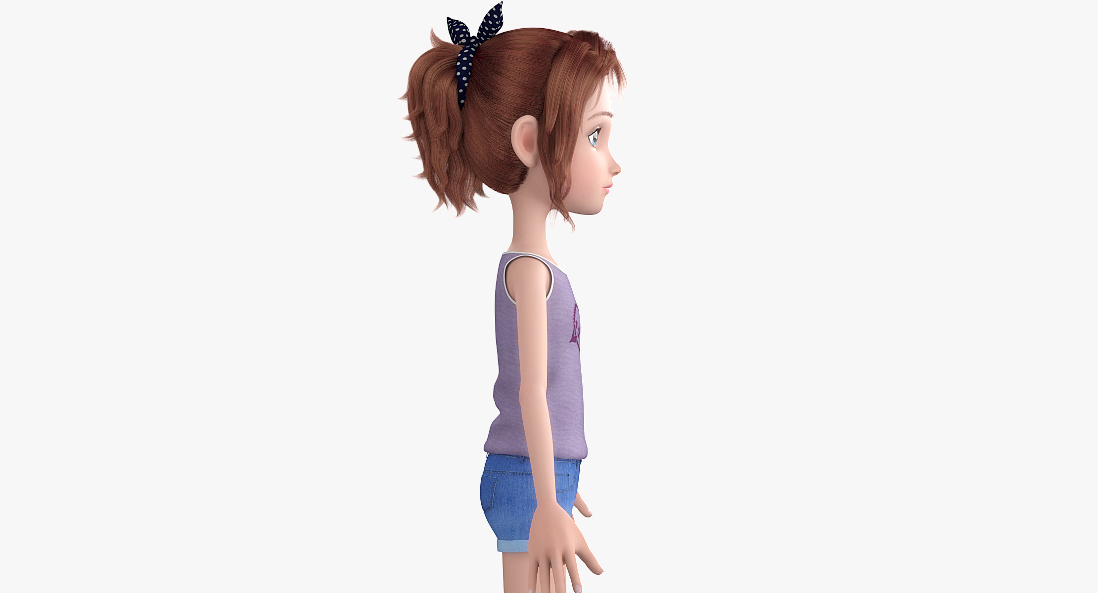 Girl Cartoon 3D Model - TurboSquid 1214402