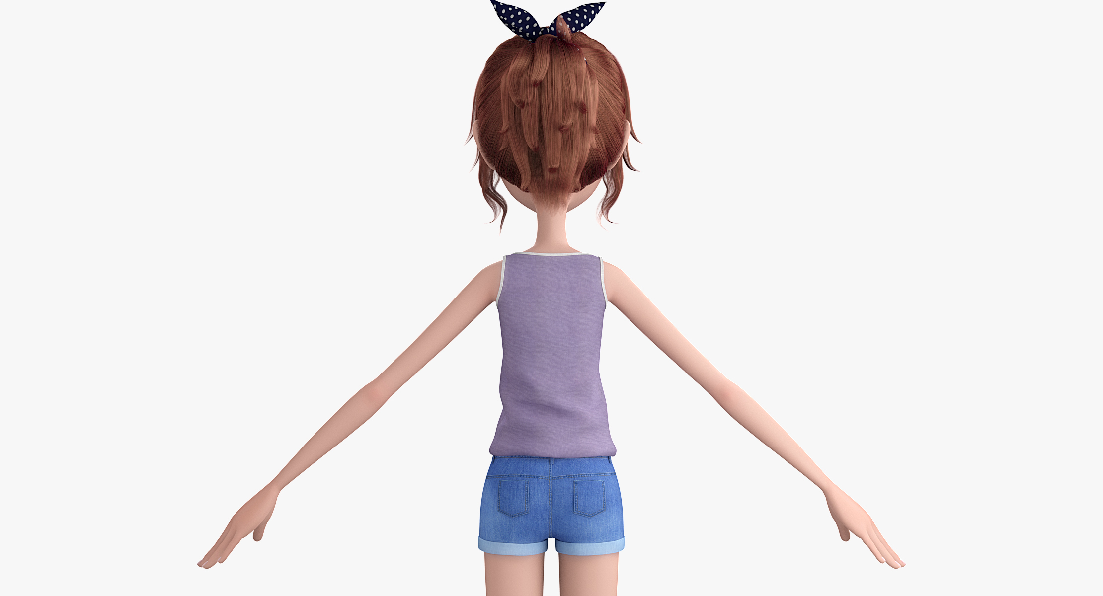 Girl Cartoon 3D Model - TurboSquid 1214402