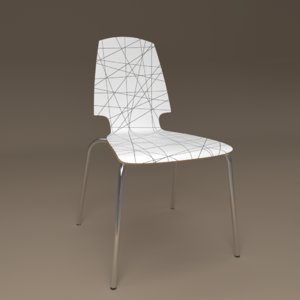 3D model chair ikea vilmar striped