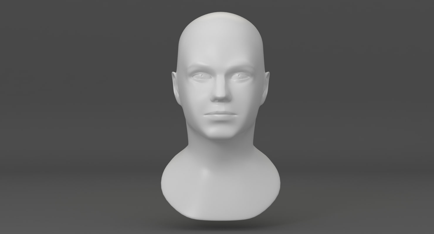 Man mannequin head 3D model TurboSquid 1214555