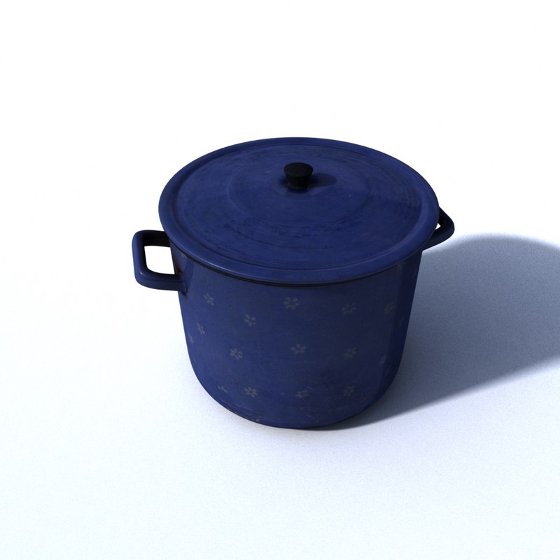 Old cooking pot 3D model TurboSquid 1214588