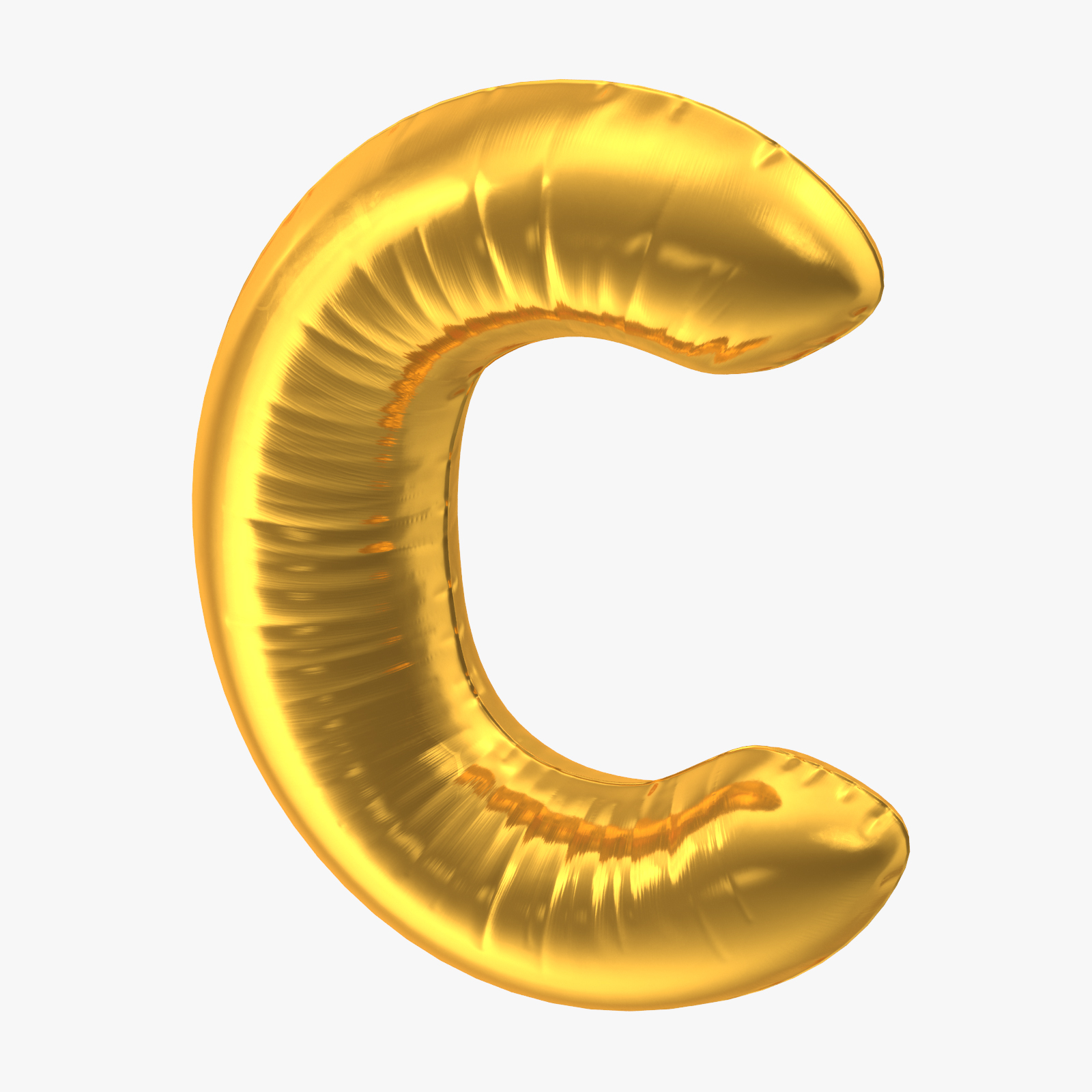 Foil balloon letter c 3D model - TurboSquid 1214764