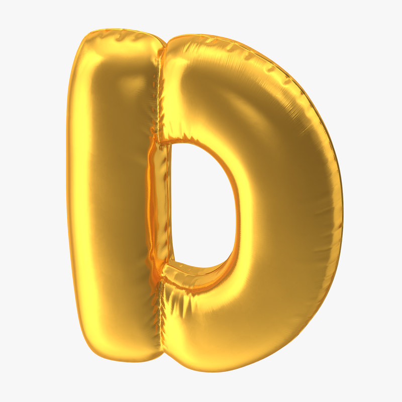 3D model foil balloon letter d - TurboSquid 1214767