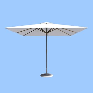 3D model parasol beach pool