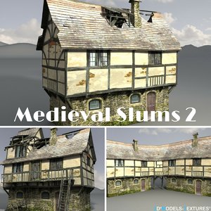 3D medieval slums