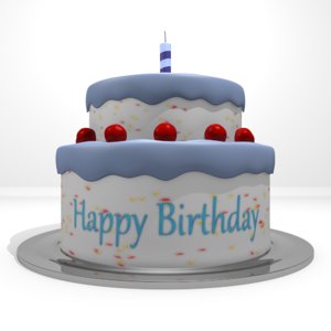 happy birthday cake 3D model
