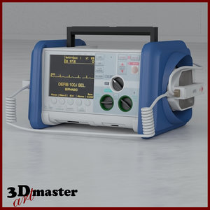 medical defibrillator 3D model