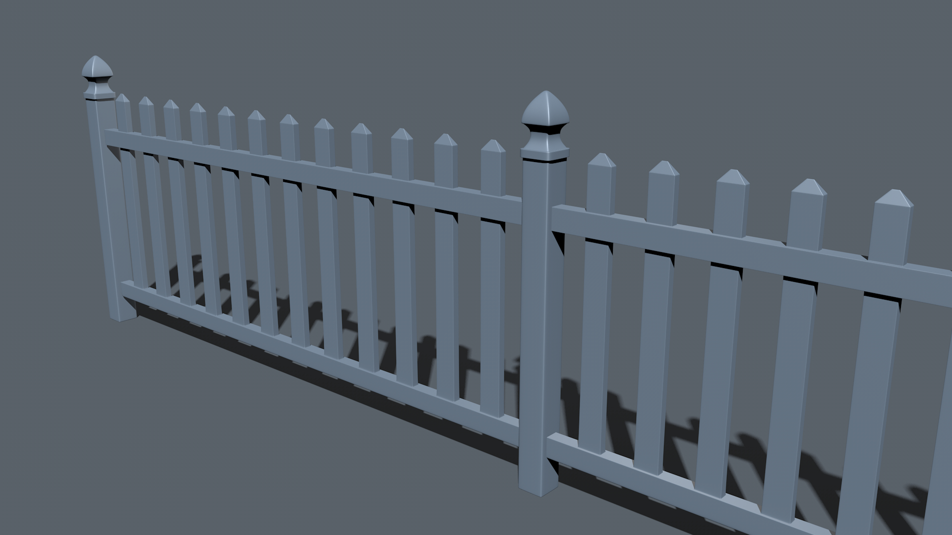 Picket fence model TurboSquid 1215129