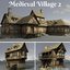 medieval village 3D model