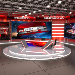 3D news studio model