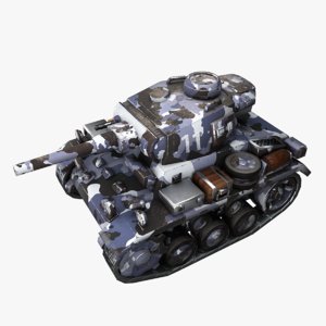 cartoon panzer iii 3D model