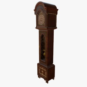 3D model longcase clock
