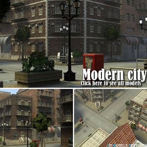 modern city 3D model