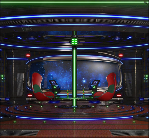 3D room sci-fi