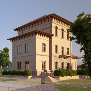 3D model classic estate architectural