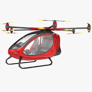 3D electric passenger drone model
