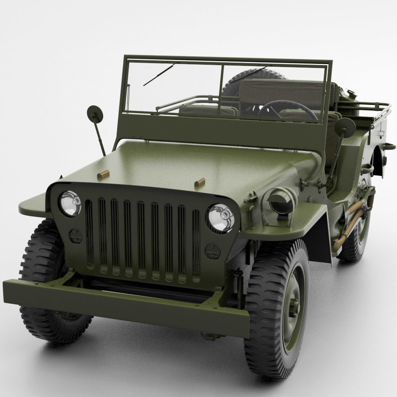 Jeep willys hp lp 3D model TurboSquid 1216040