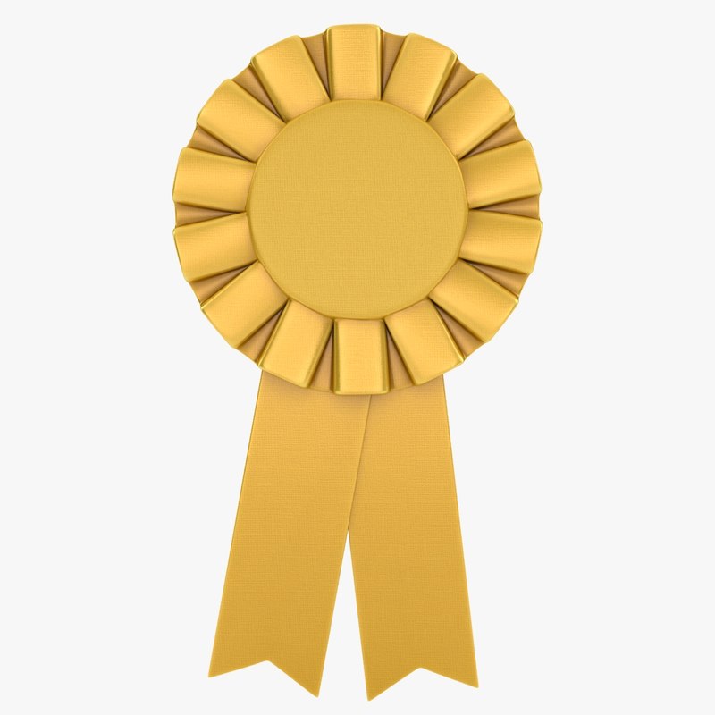 Realistic award ribbon gold model - TurboSquid 1216189