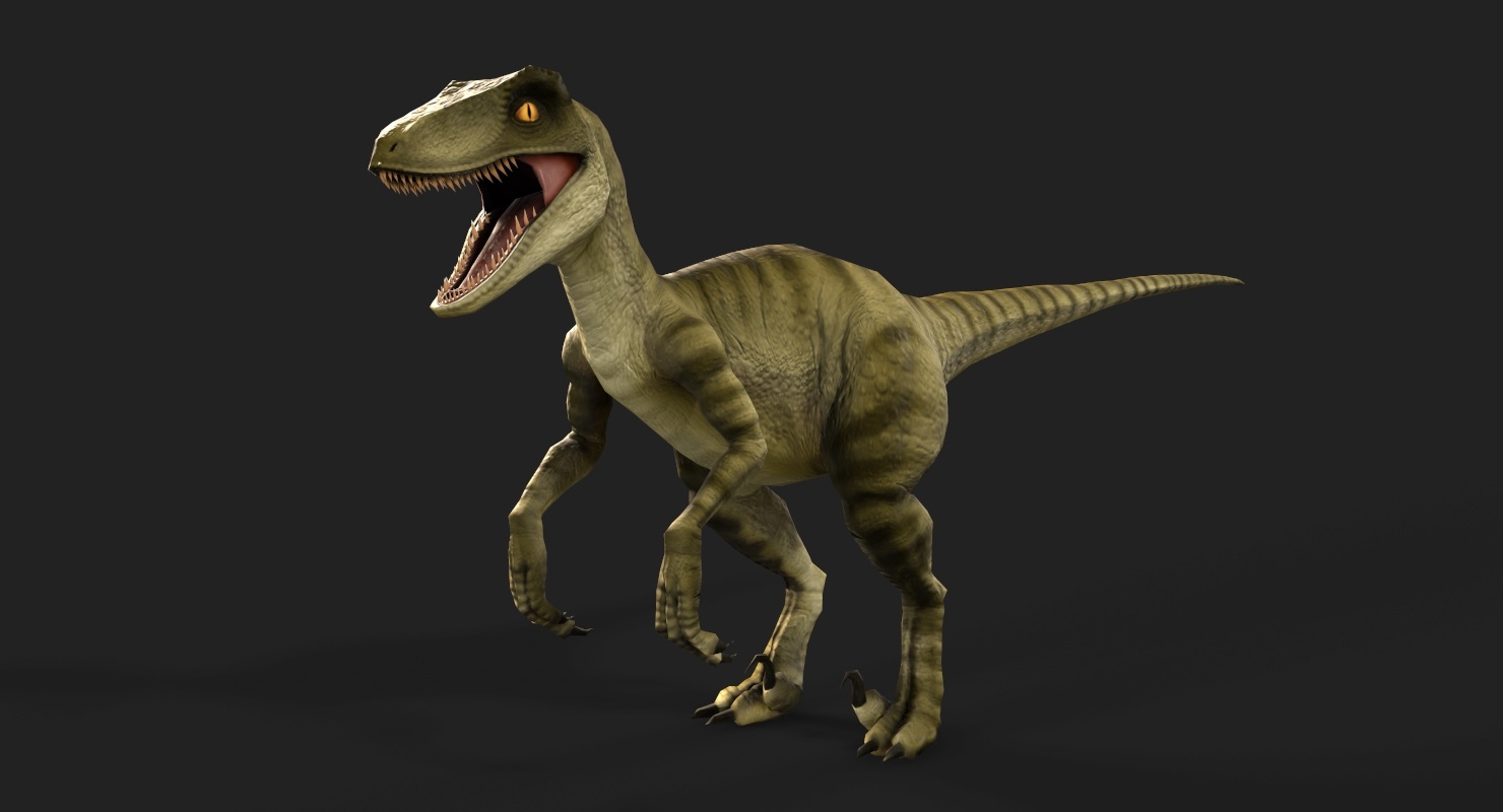 velociraptor in 3d