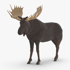 moose---standing 3D model