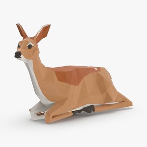 3D fawn---sitting