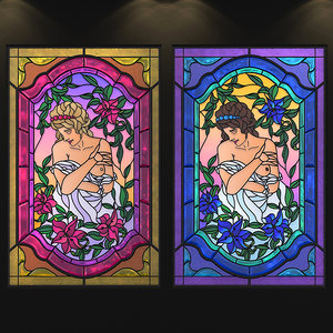 stained-glass window afrodite 3D model