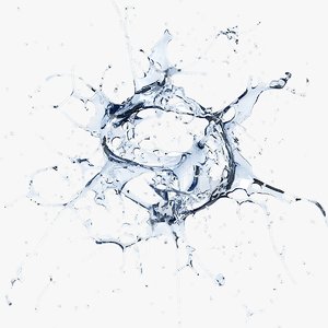 3D model abstract liquid splash animation