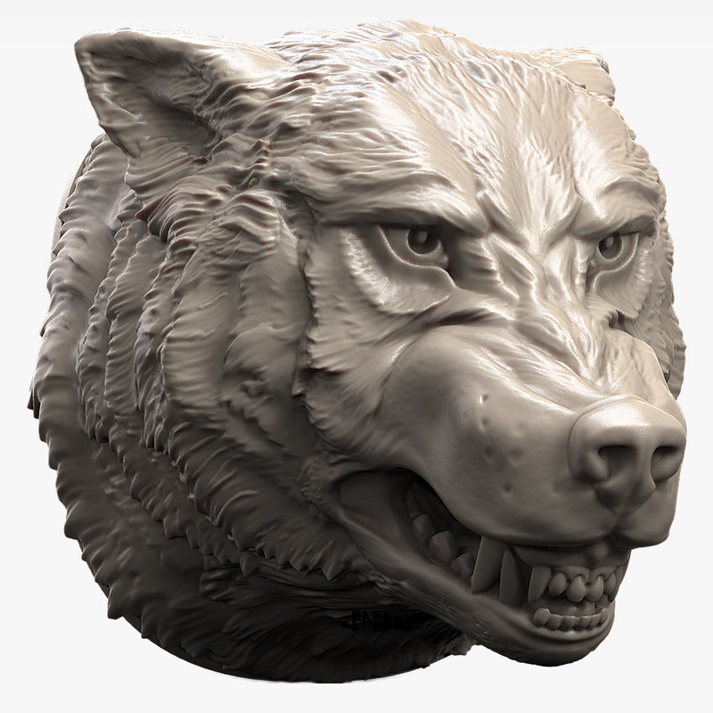 Wolf Head 3D Model Free