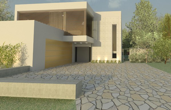 3D model modern house