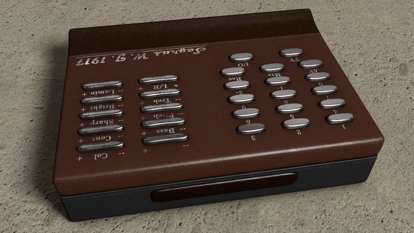 3D vintage tv remote control TurboSquid 1216785