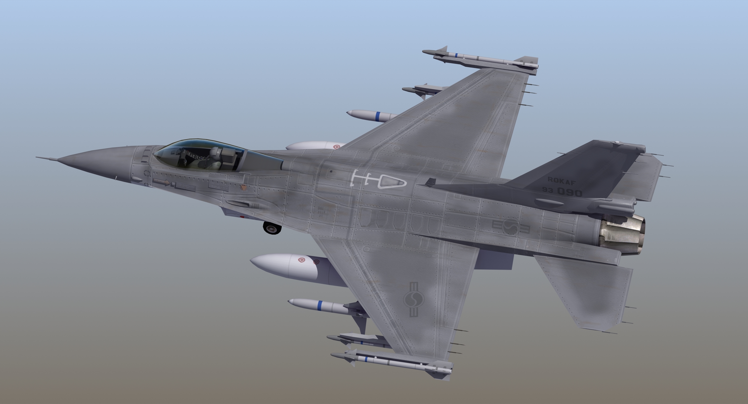 3D f16c fighter republic korea - TurboSquid 1216864