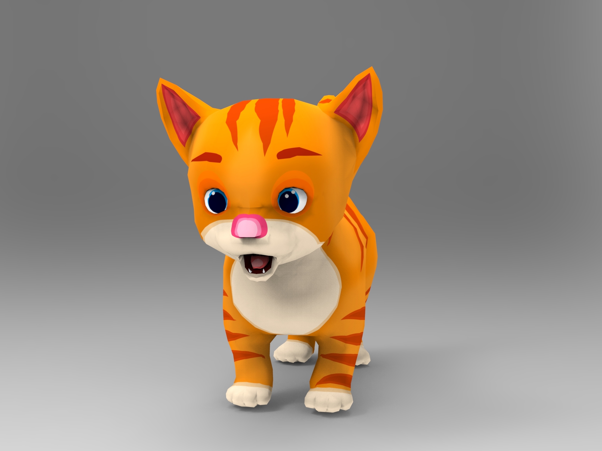卡通猫动画3d模型 - turbosquid 1216885