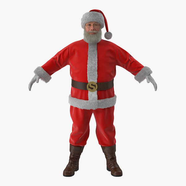 3D santa claus fur model