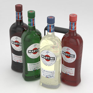 martini bottles 3D model
