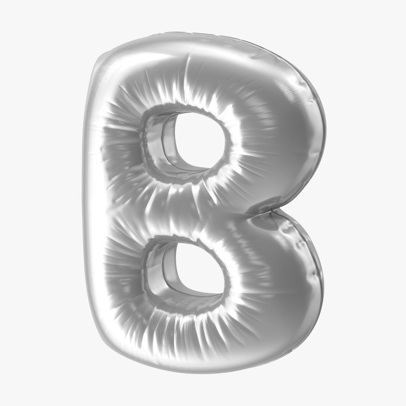 Foil Balloon Letter B Model - TurboSquid 1217114