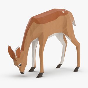 3D model fawn---eating
