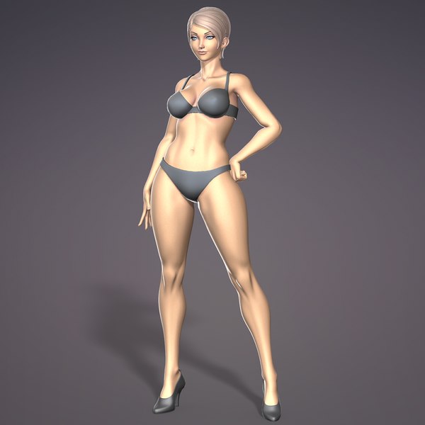 female stylistic base body character 3D model