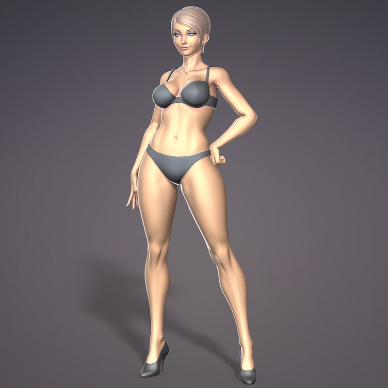 3d model female body free blender