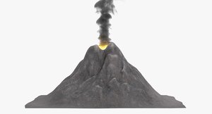 3D volcano activate model