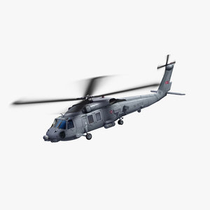 mh-60r helicopter danish 3D model