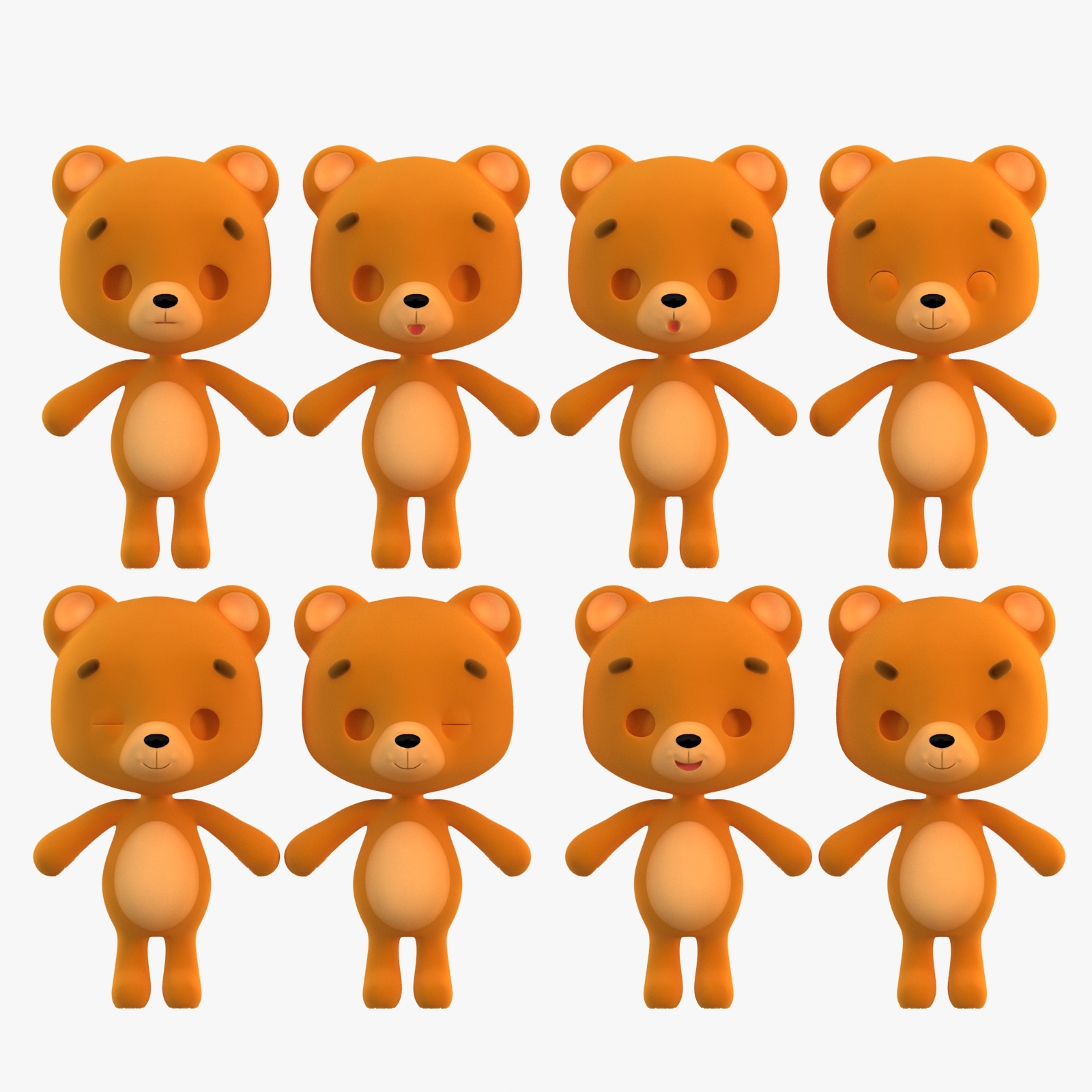 3d teddy bear stickers