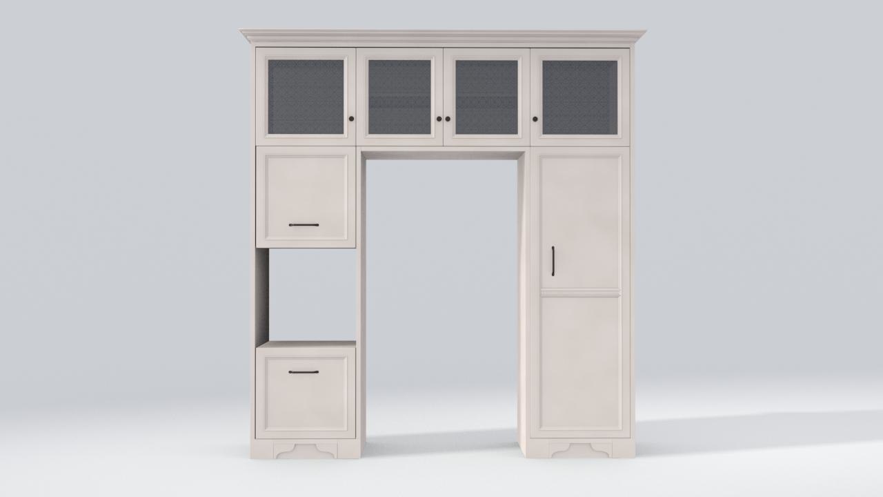 Kitchen Cabinets 3D Models : L-shaped kitchen cabinet 3d model 3dsMax