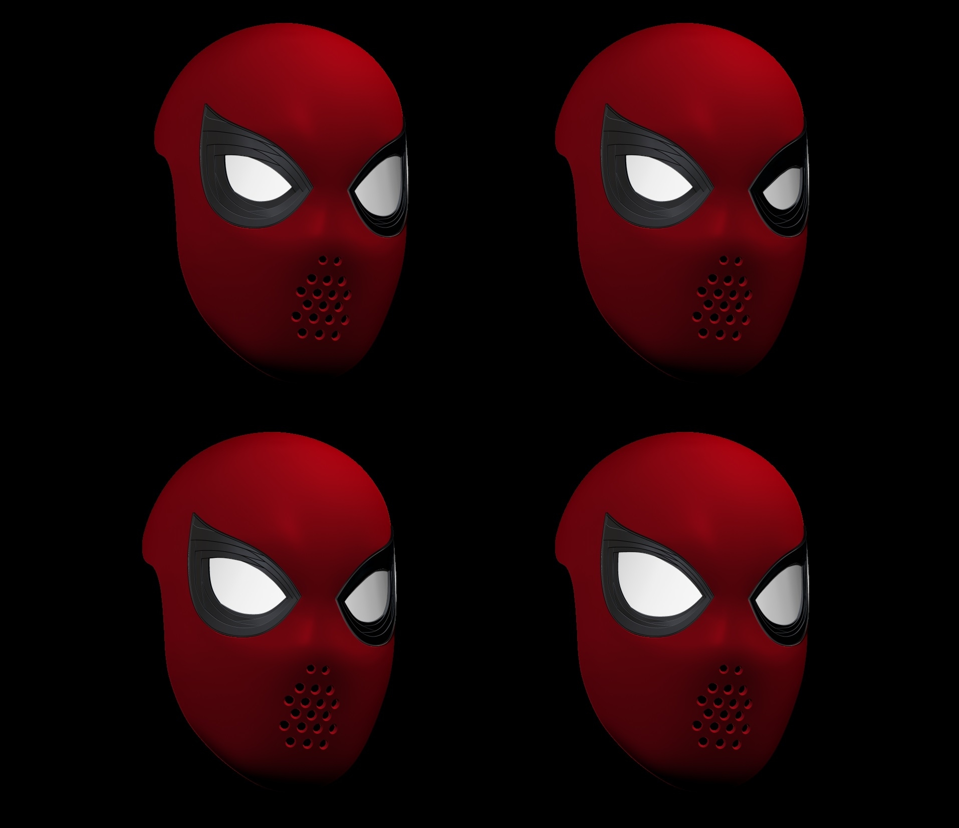 Spiderman faceshell lenses 3D model TurboSquid 1218186