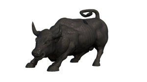 3D bull wallstreet